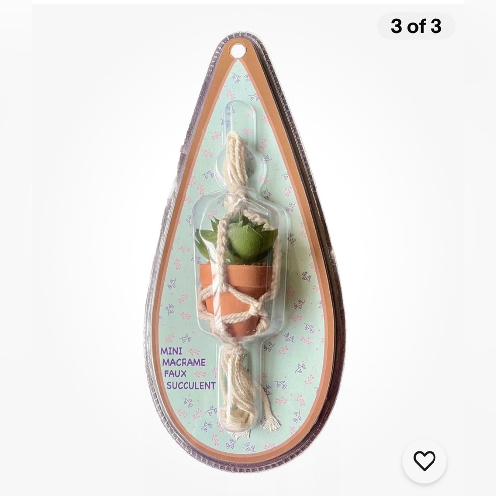 Mini Macrame Faux Succulent